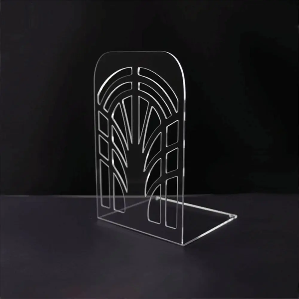 Durable Acrylic Book Display Stand Stationery Decorative Desktop Acrylic Book Storage Rack Space-saving Sturdy Book Organizer