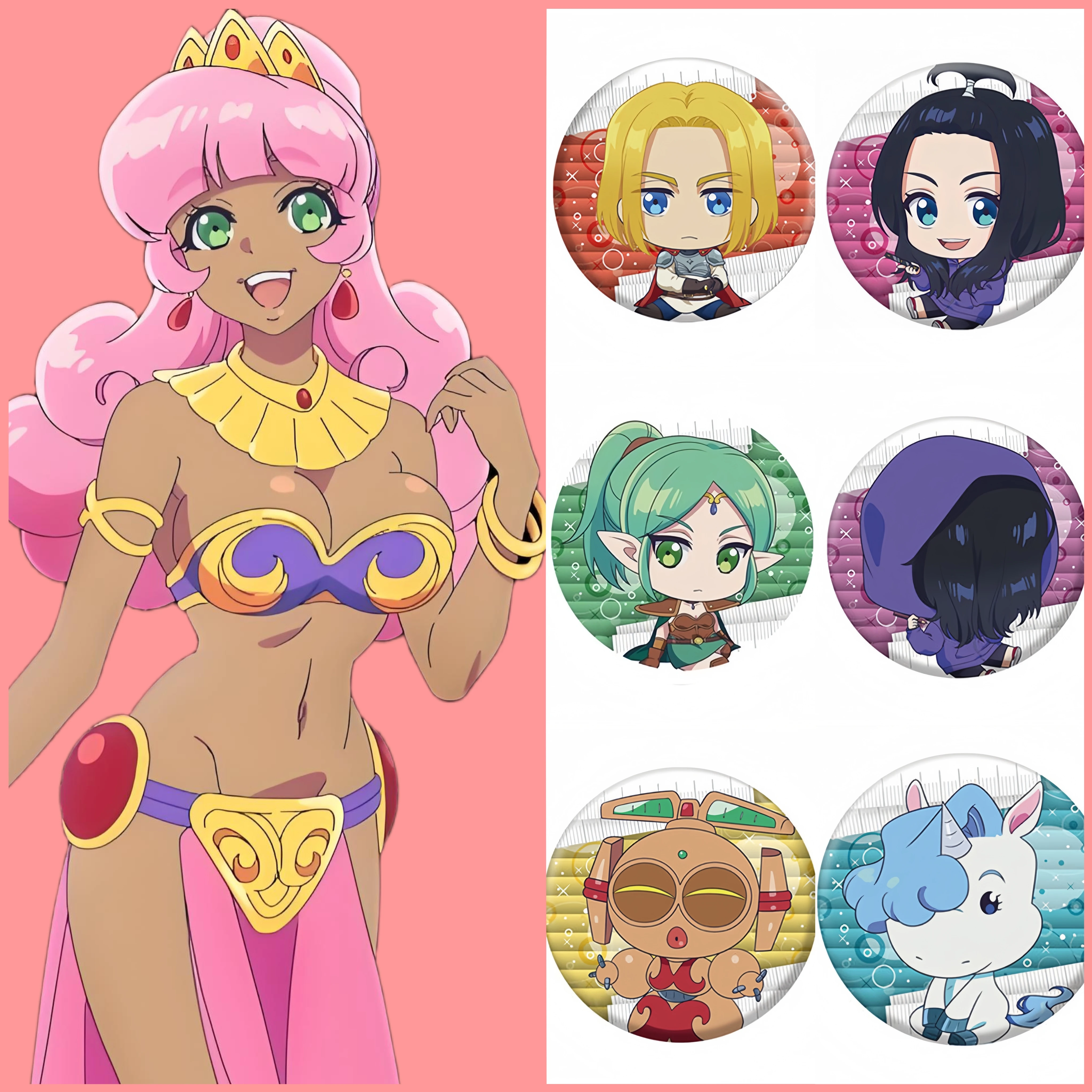 58mm Anime ZENSHU Haruko Hirose Luke Cosplay COSTUME Badge Pin SPTE Tinplate Brooch Prop