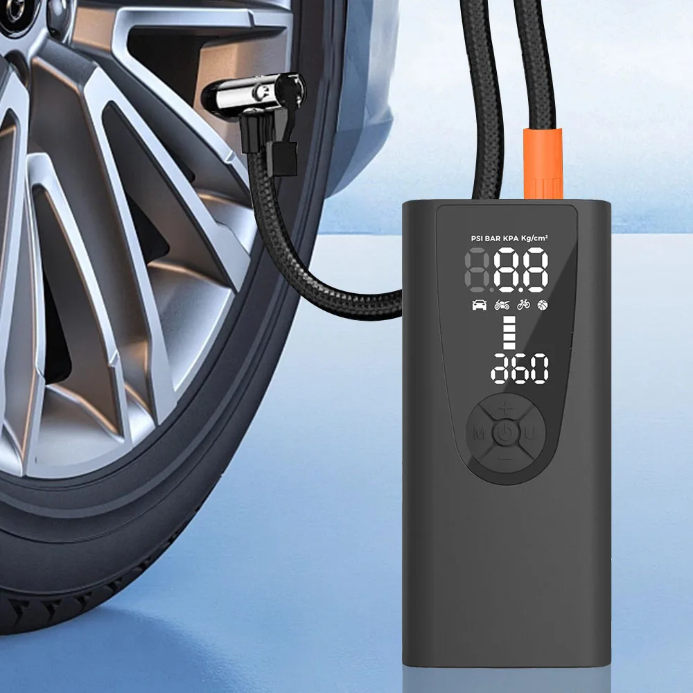 Digital With LED Flashlight 6000mAh 150PSI 10.3bar Portable Inflator Car Air Compressor Tire Air Pump