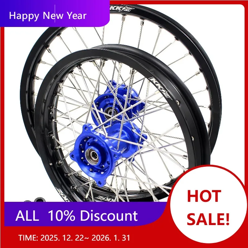 

【2025】 Комплект детских ободов с большими колесами мотоцикла 19/16, подходит для YAMAHA YZ80 1990-2001 YZ85 2002-2023, синяя ступица, черный обод