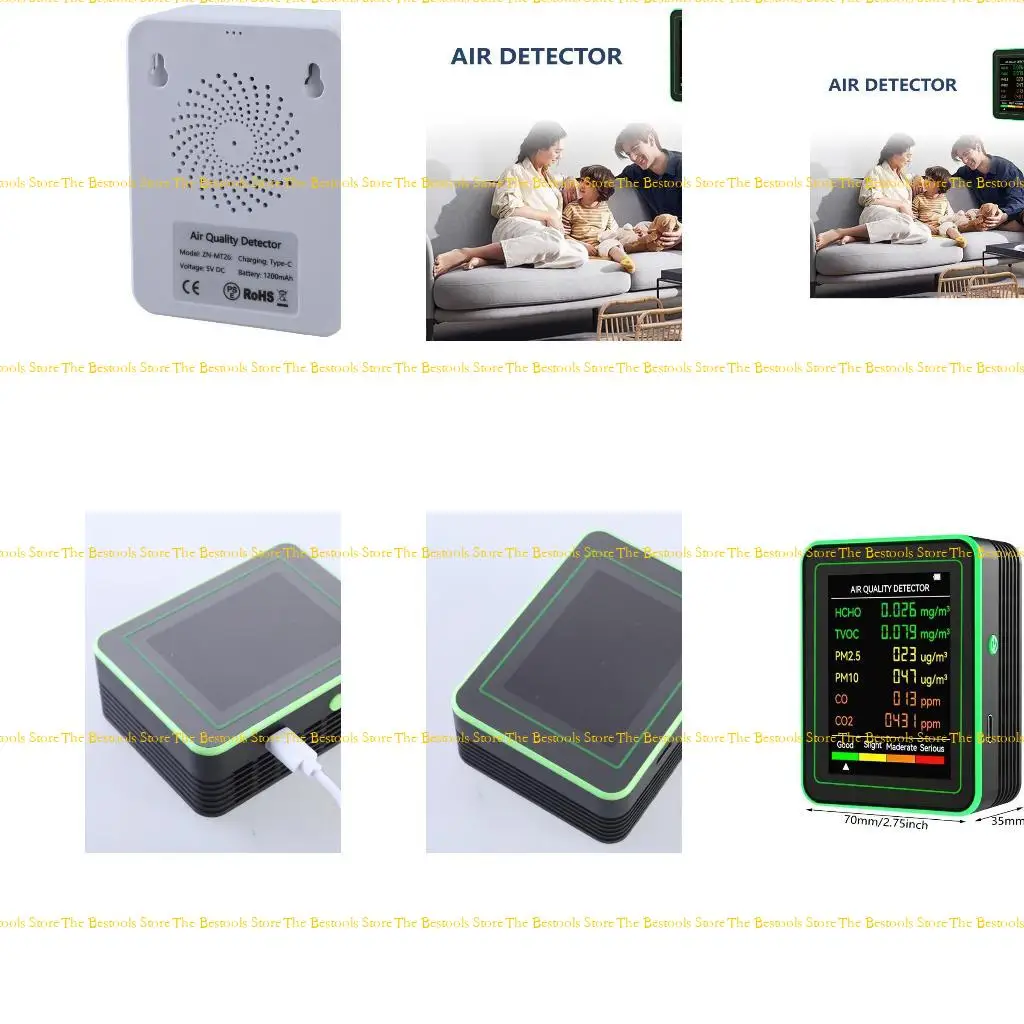 

12PF Air Quality Measurement Device Detects CO2, Temperature, Humidity, Formaldehyde