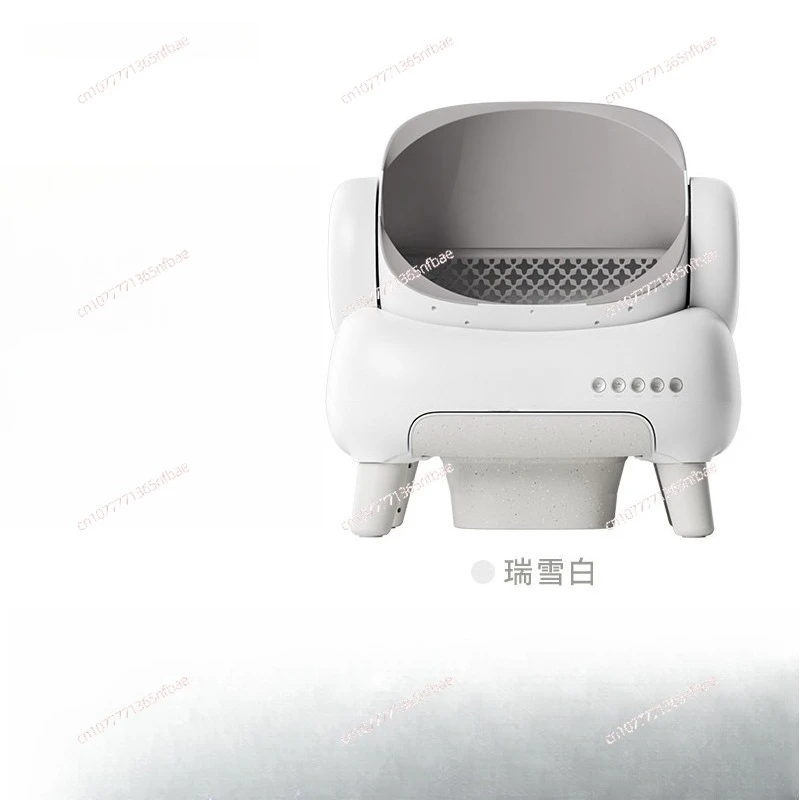 

Smart Automatic Cat Litter Box - Open Top Electric Self-Cleaning Cat Toilet, Extra Large Self-Scooping Litter Box for Cats