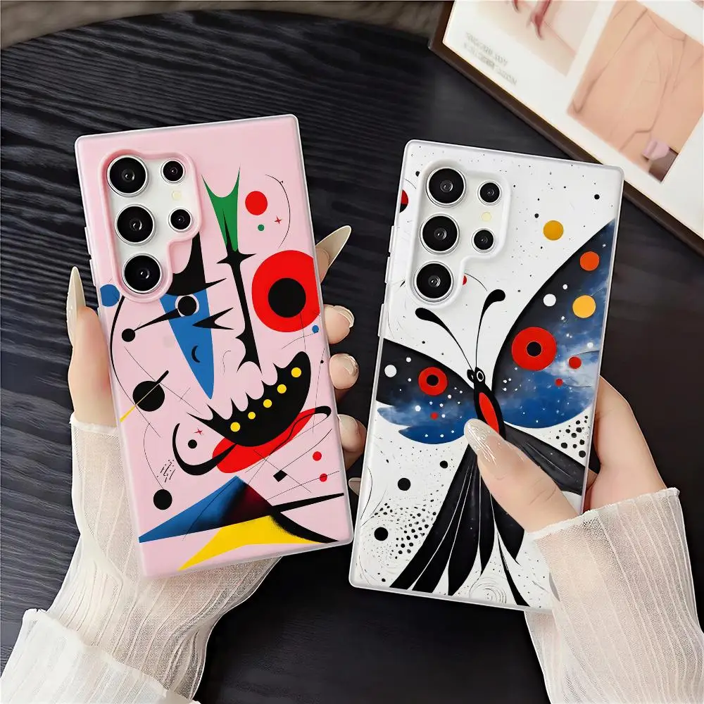 J-Joan MiroS Phone Case 2-in-1 Detachable Clear Case with Card & Photo Slot for Samsung S22-S26