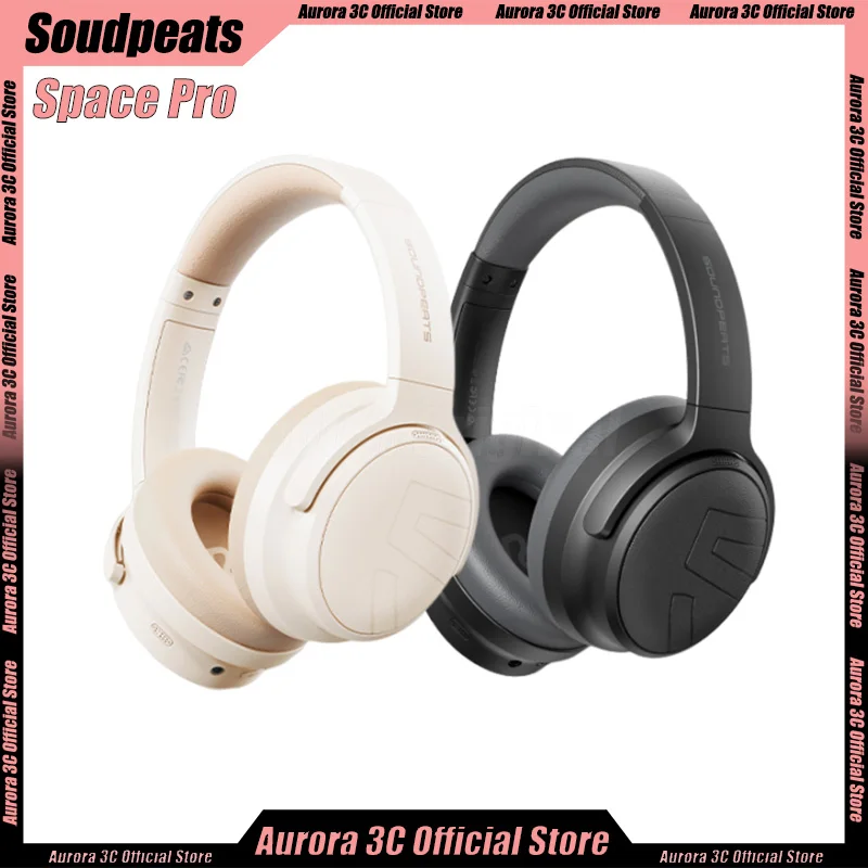 

Soundpeats Space Pro Headphone Wireless Bluetooth Headphoens Hifi Active Noise Cancelling Headsets For Gaming Custom Earphones