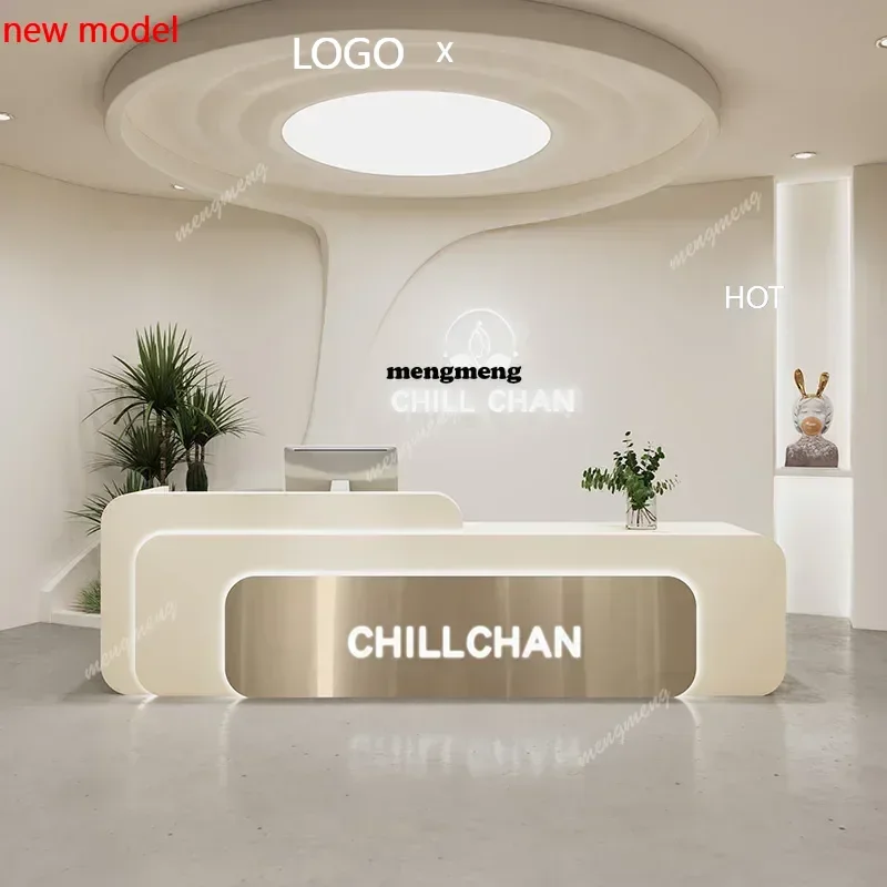 H132 Design Restaurant Counter Box Store Cheap Small Room Desks Salon Reception Desk Creative Organizers Escritorio Salon Furnit