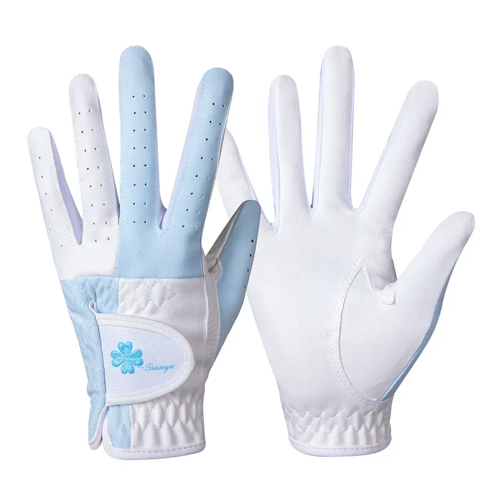 Guantes de golf para mujer Guantes de golf Guantes de microfibra antideslizantes para golf Juego de mano izquierda y derecha