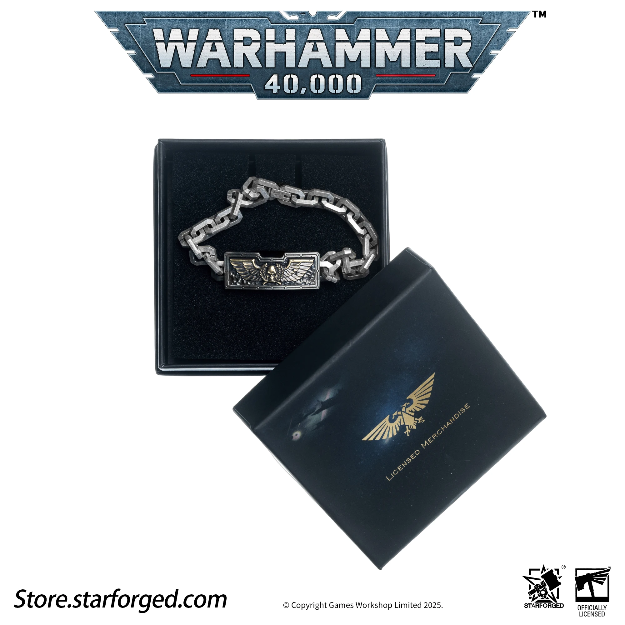 Pulsera de juramento de Guardias Imperiales 40K, Placa de acero y cuproníquel, Regalo temático de juego ideal, Accesorio coleccionable