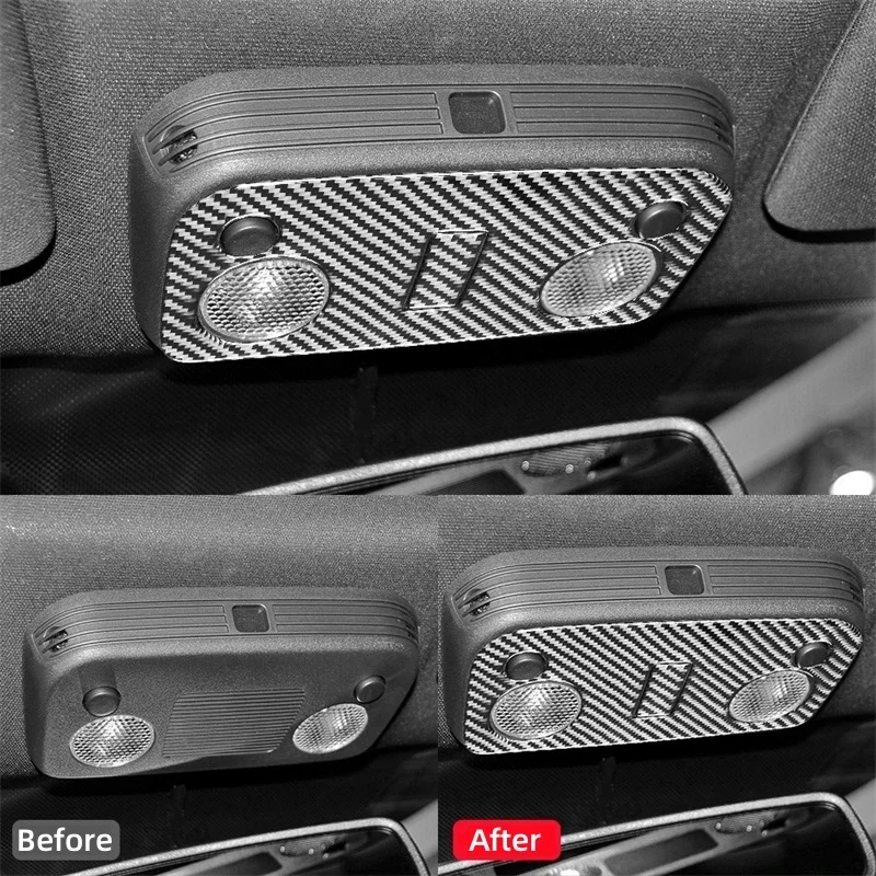 For Ford Mustang Accessories 2005-2009 S197 GT Carbon Fiber Interior Car Reading Light Control Panel Trim Stickers Cover Frame