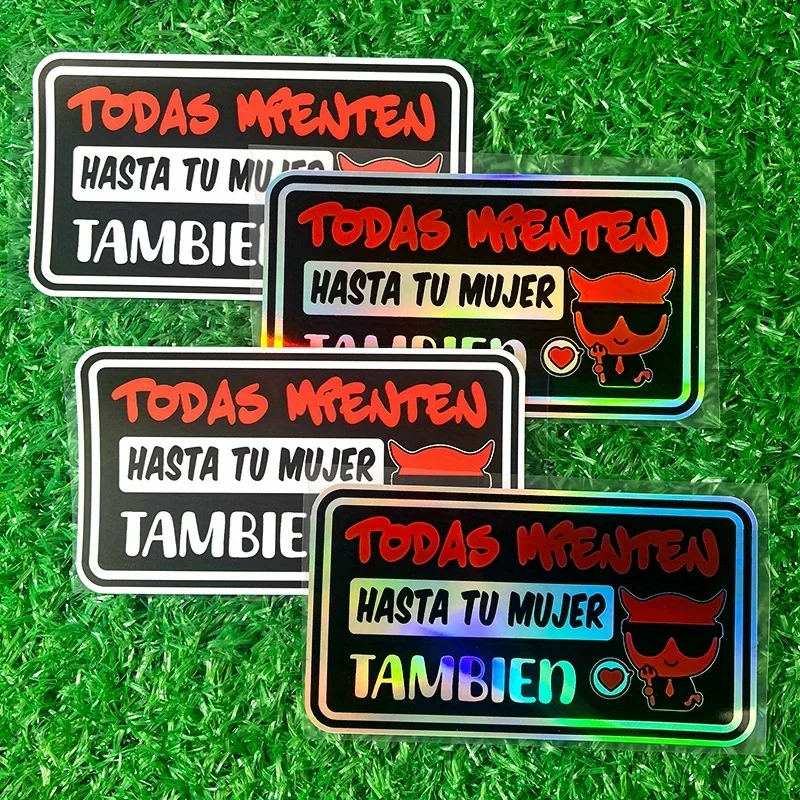 

1 шт. модная автомобильная наклейка с испанским юмором, наклейка с фразовой тематикой для автомобиля, идеально подходит для добавления игривого вида вашего автомобиля