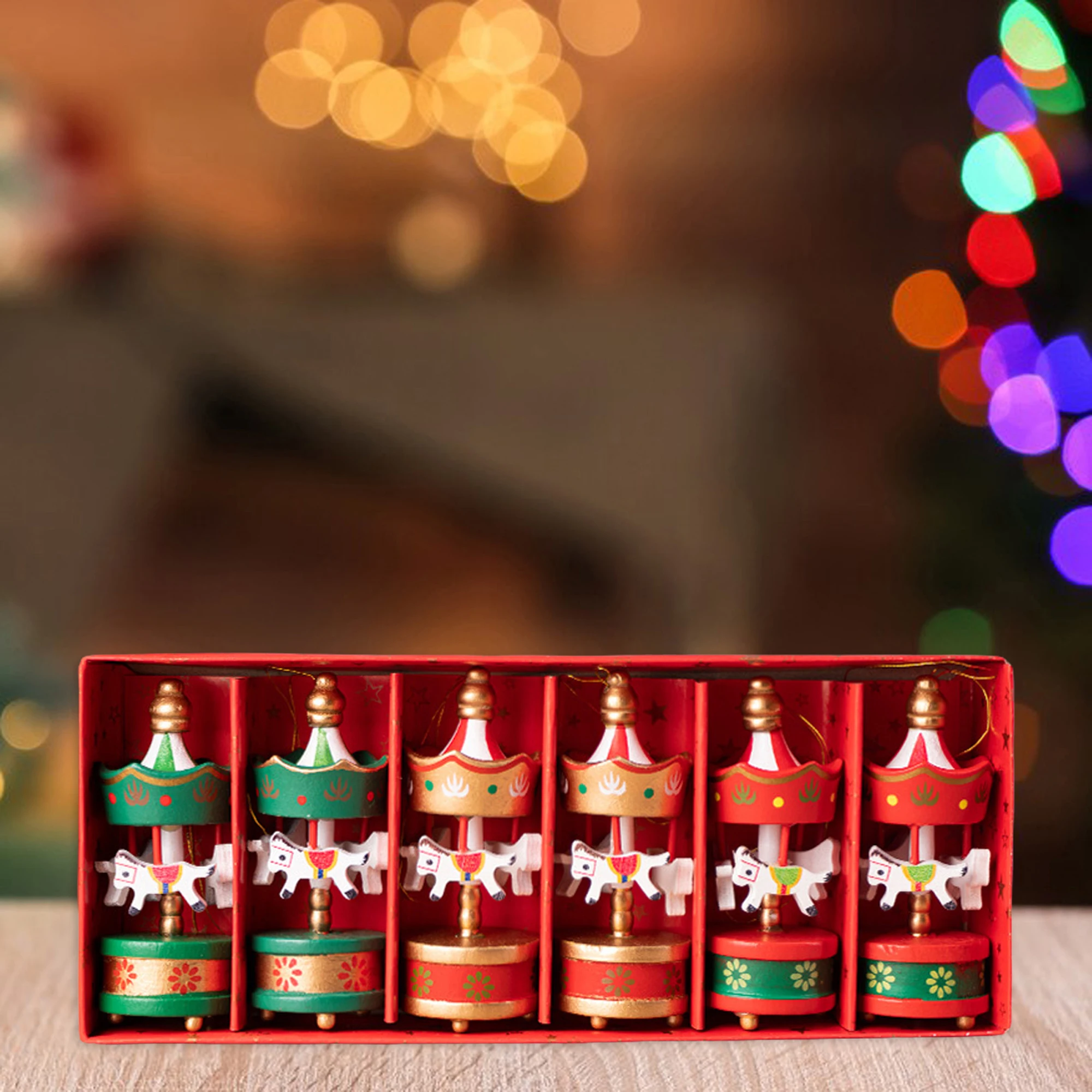 Ornement de noël rustique en bois de renne, pour suspendre sur une fenêtre d'arbre, une mur de porche ou une cheminée