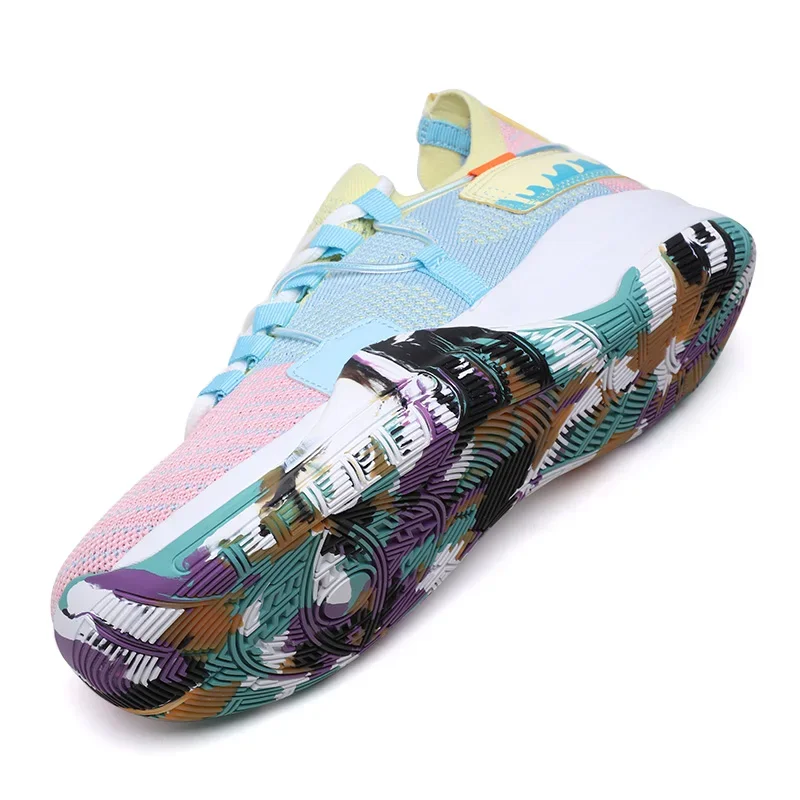 Baskets de basket-ball pour couples, chaussures de tennis respirantes, coussin d\'air, baume amorti, bottes d\'extérieur pour hommes, Zapatillas zones