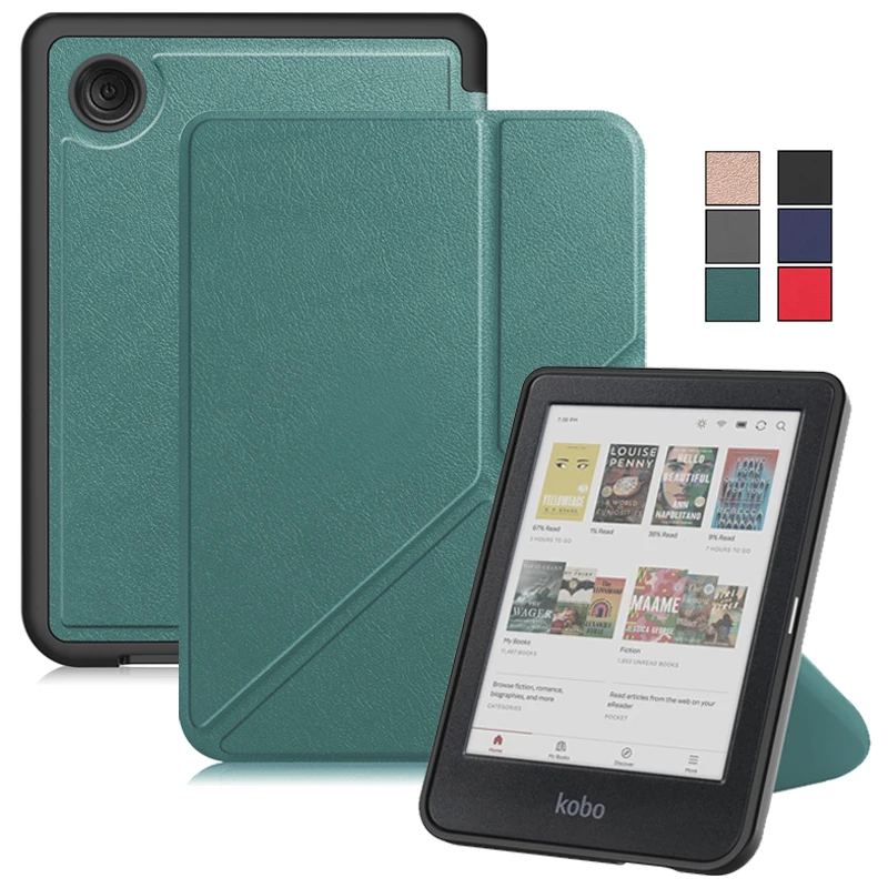 

Capa For Kobo Clara Colour Case 6 inch Multi-angle Fold PU Leather Stand Ebook Cover For Funda Kobo Clara BW Kobo Clara 2e Case