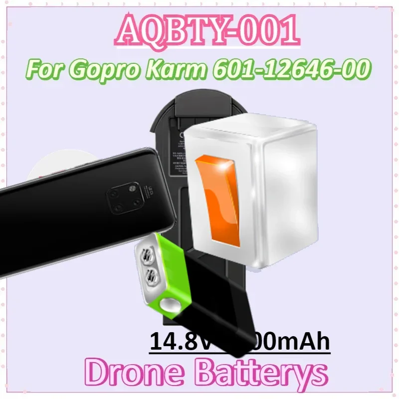 

AQBTY-001 14.8V 5100mAh Drone Batterys for Gopro Karm Drone 601-12646-00 Battery Rechargeable Batteries