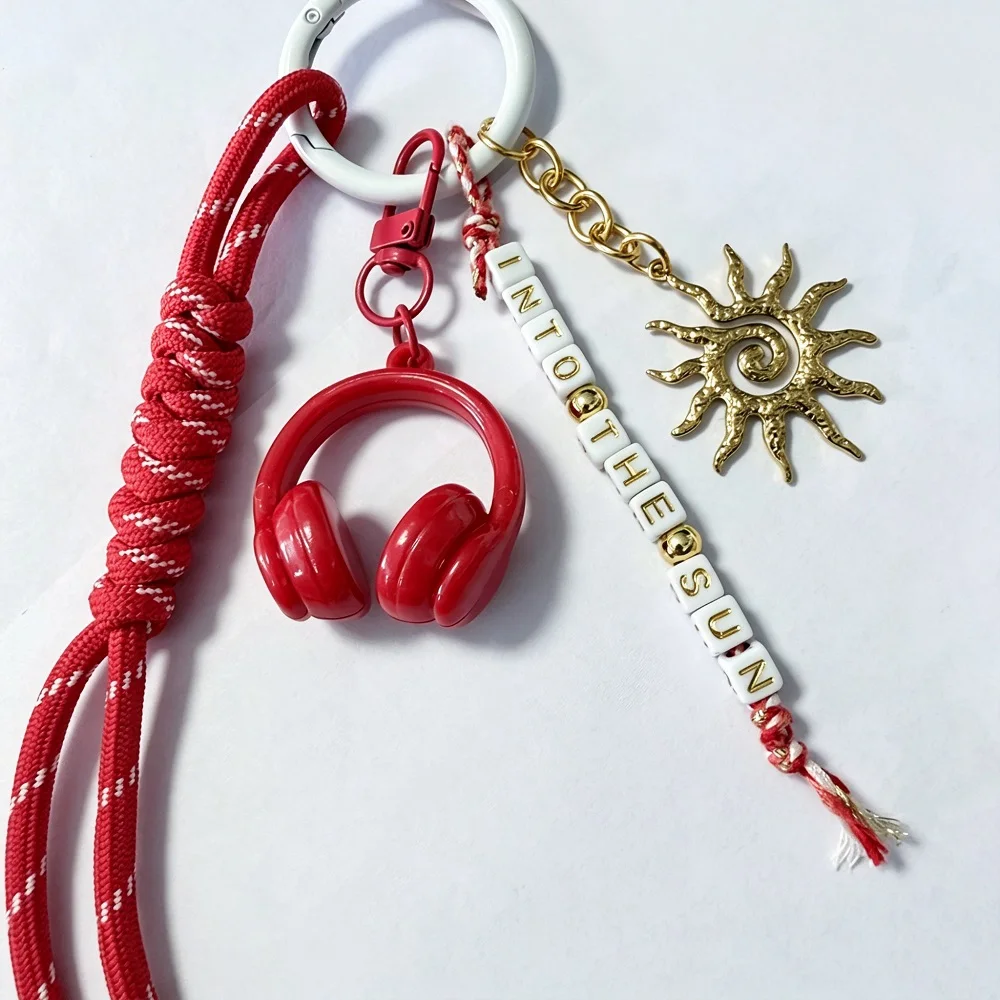 Paracord-Schlüsselanhänger Taschenanhänger Rucksack-Accessoire Kpop-Schlüsselanhänger Geschenk für Fans KEEP SWIMMING, INTO THE SUN – Detail 4