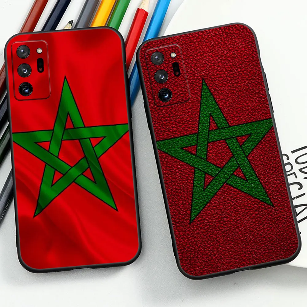 Moroccans Morocco Flag Passport Case For Samsung Note 20 10 Ultra Plus Lite M54 M53 M51 M33 M32 M30 M30S M23 M20 M14 A24 Cover