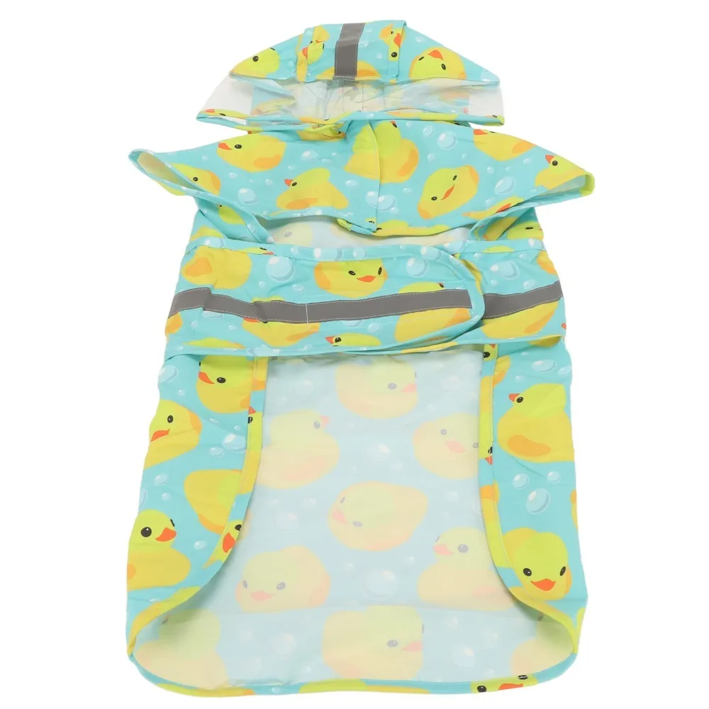 Water Proof Pet Raincoat Light Weight Bright Yellow Duck Rain Outfit Cute Adjustable Fit Dog Bath Duck Rainwear Daily Walking