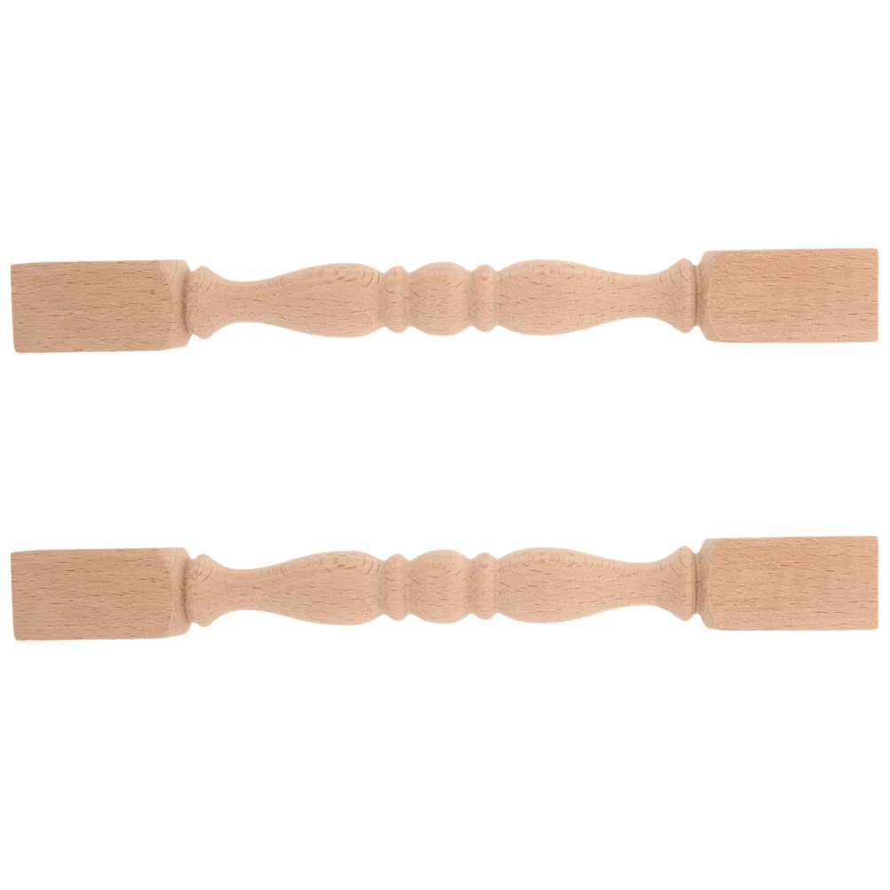 Petits poteaux en bois massif, 2 pièces, broches de Baluster en bois pour escalier, clôture, armoire de remplacement, poteaux sculptés en bois non peints