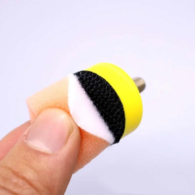 62Pcs 1Inch 25mm  Sponge Buffing Polishing Pads Waxing Buffer Tools Rough & Medium & Fine  Fit For Car Polisher