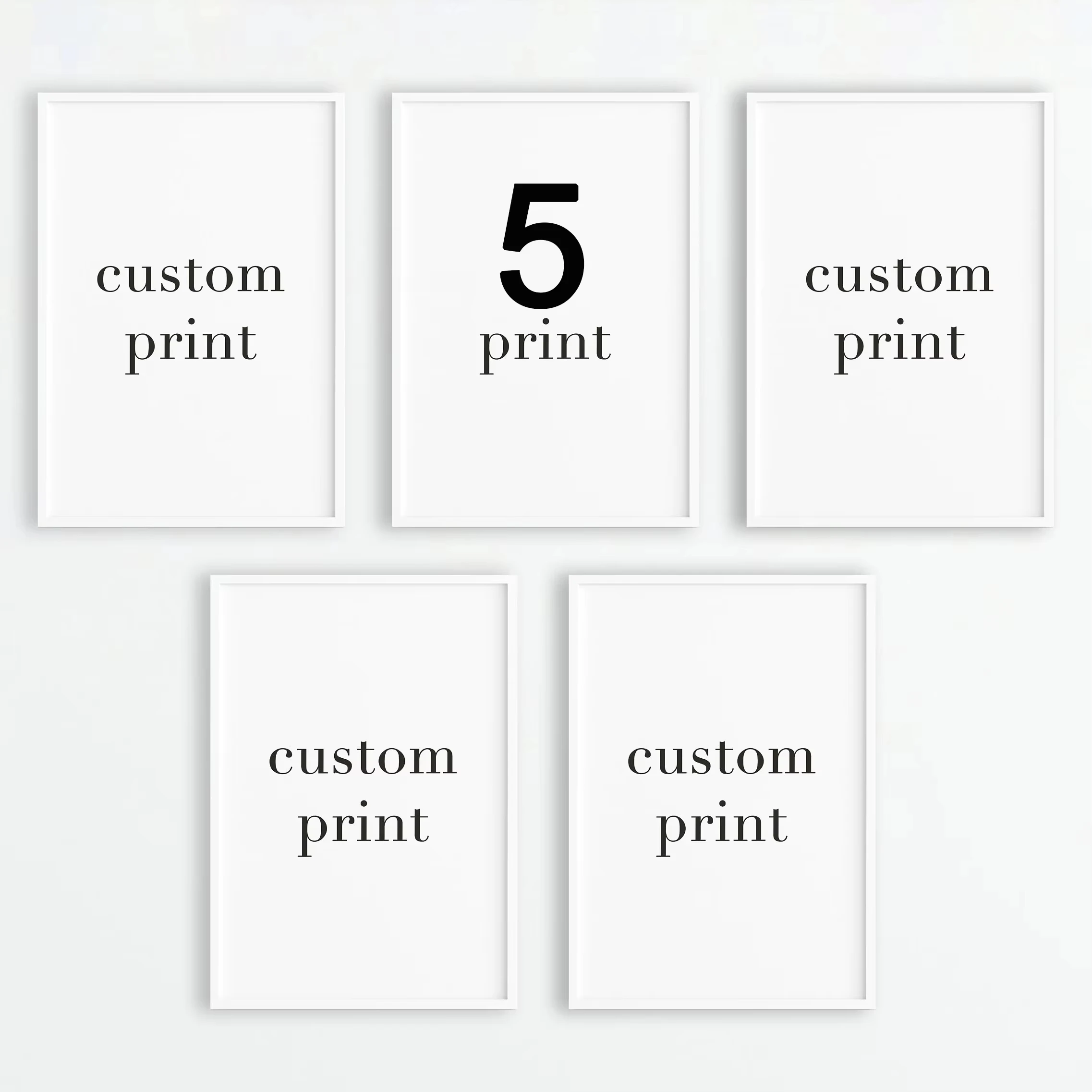 4/5/6pcs Custom Canvas Printing Personalized Photo Custom Set Prints Family Life Pets Scenery Couple Weddings Home Decor Poster