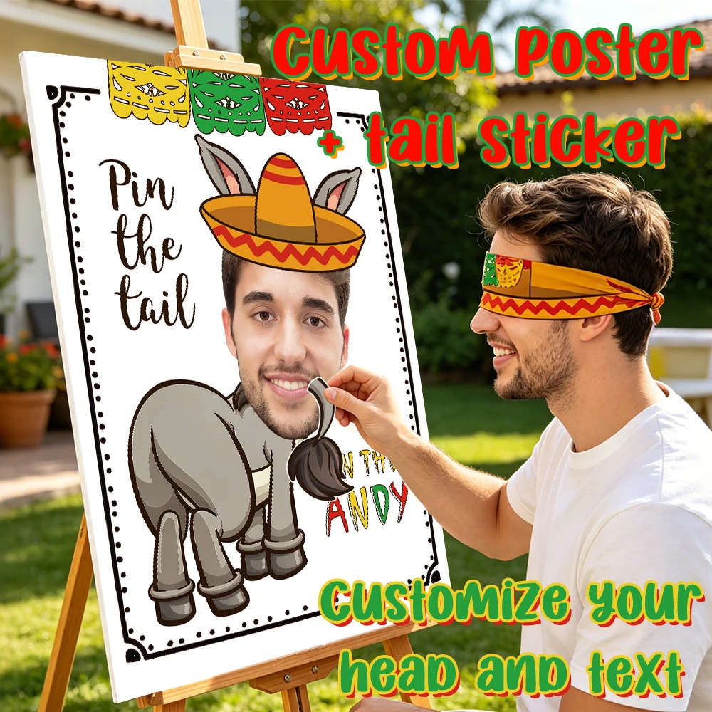 1SET Custom Photo Pin the Tail - Party Games Bachelorette 评论和价格