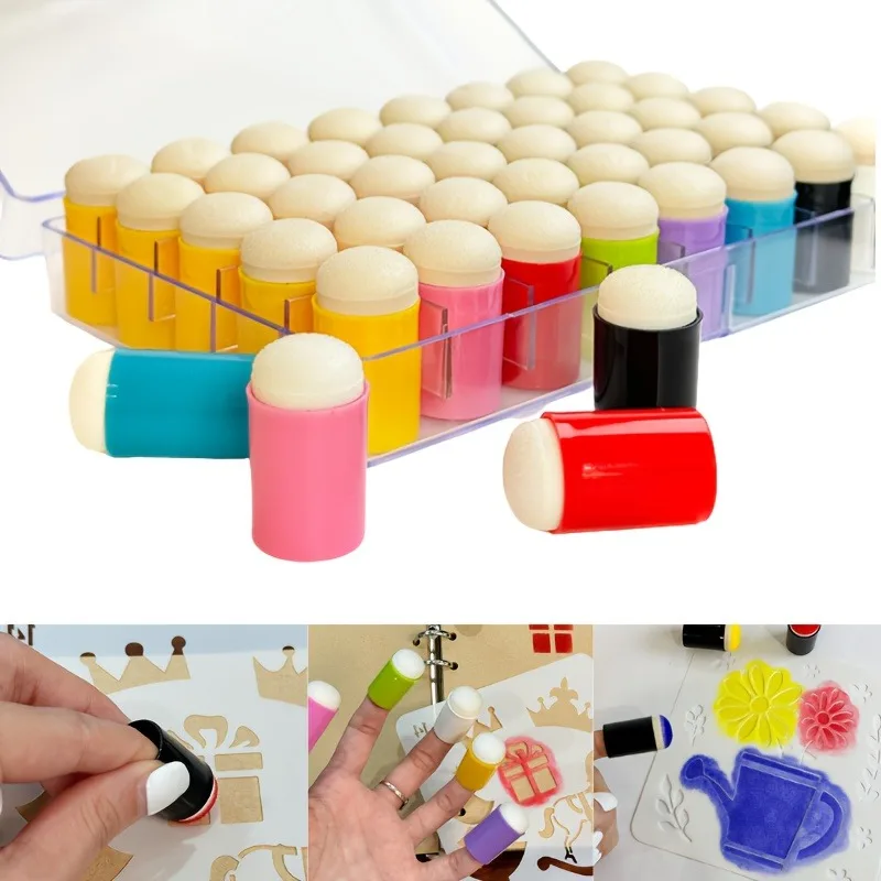 12 piece finger painting sponge Applicator, fun hand painting, DIY making and template, back to school, Christmas, holiday gifts