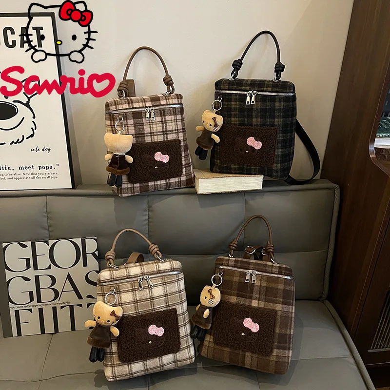 

Hello Kitty 2026 New Women's Long Backpack Fashionable High Quality Women's Backpack Classic Versatile Girls Storage Backpack