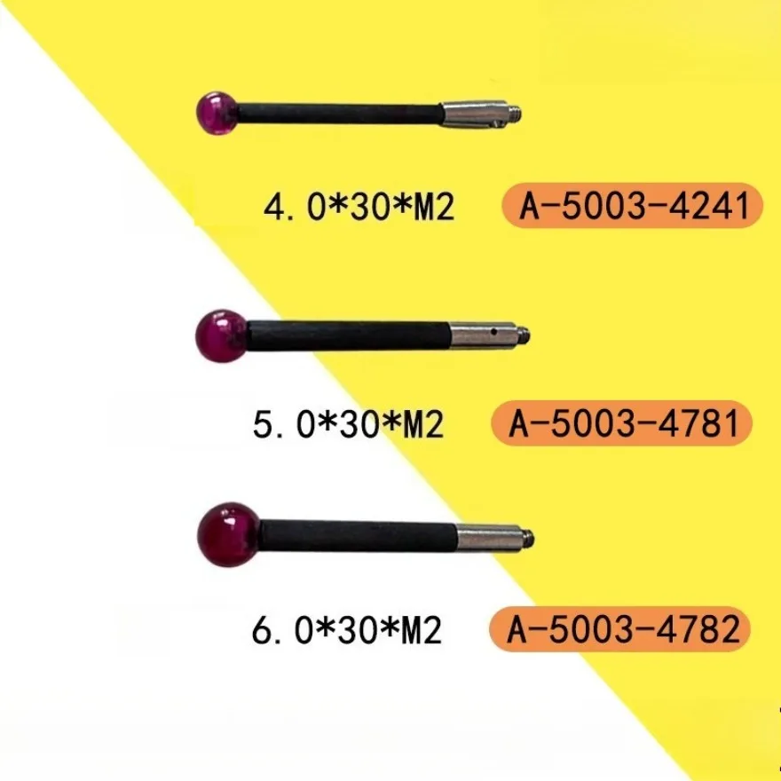 For Renishaw Three-coordinate Stylus M2 Thread 6.0 Ruby Probe Carbon Fiber Measuring Rod  A-5003-4782 A-5003-4781 A-5003-4241