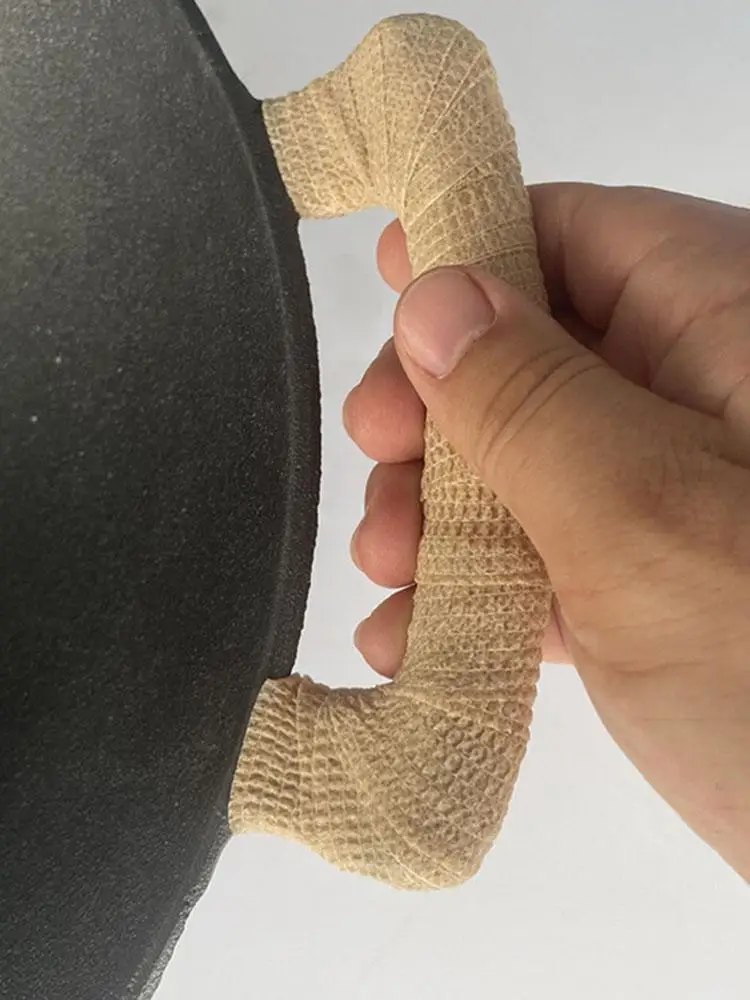 Pot Handle Covers Heat Resistant Non-Slip Pot Handle Covers Heat-Resistant 13ft Non-Slip Non-Glue Removable Wrapping Tape Grill