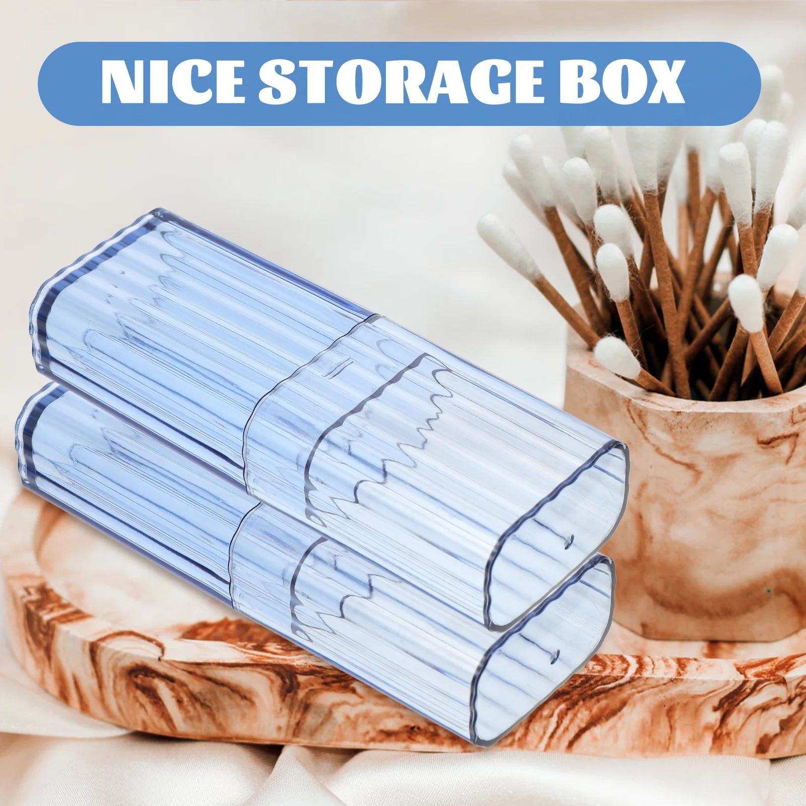 

4Pcs Premium Cotton Swab Storage Box Practical Organizer Toothpick Holder Desktop Container Small Cotton Swab Storage Box