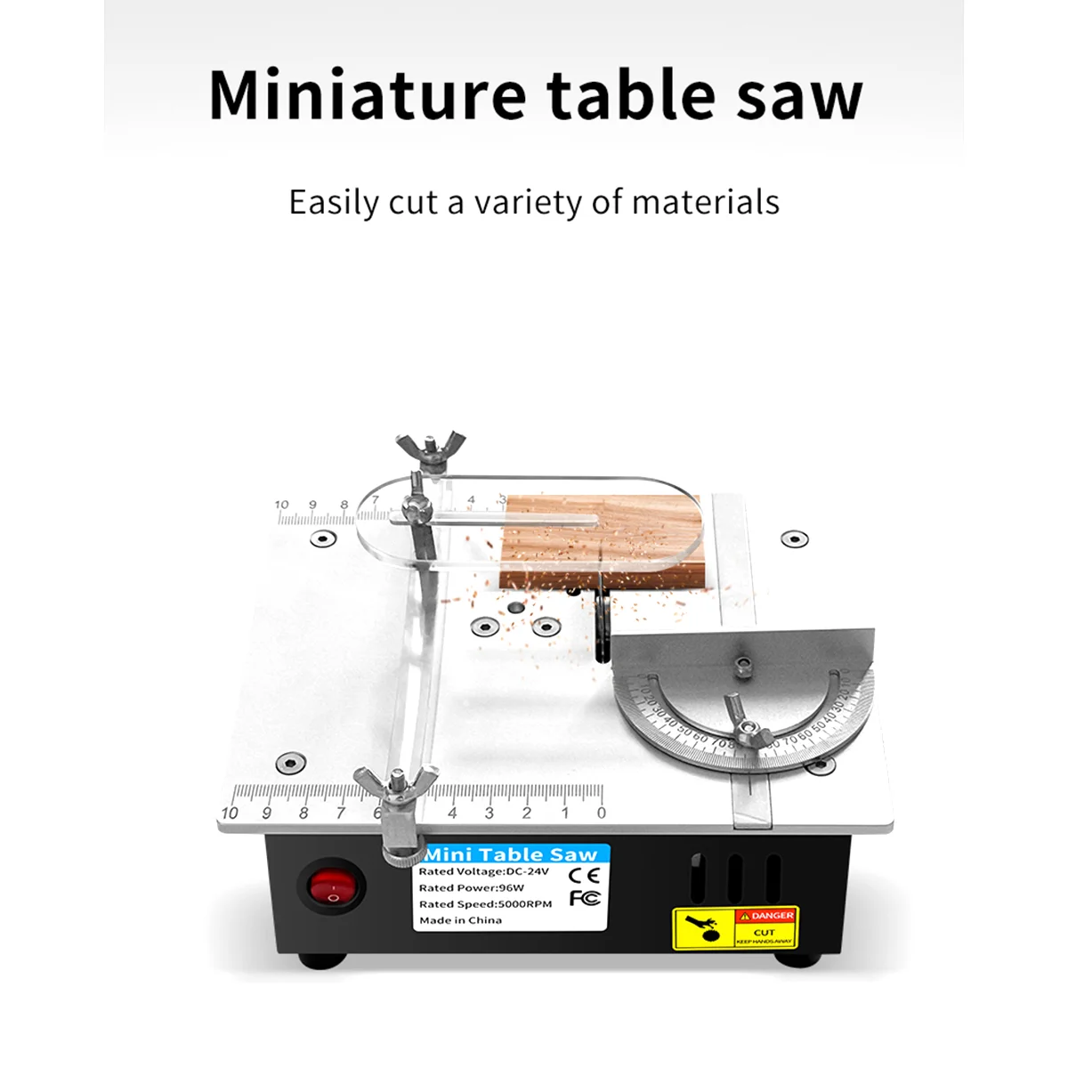 Mini Table Saw Electric Small Bench Saws Desktop Saw Household DIY PCB Model Cutting Tool Woodworking Lathe US Plug