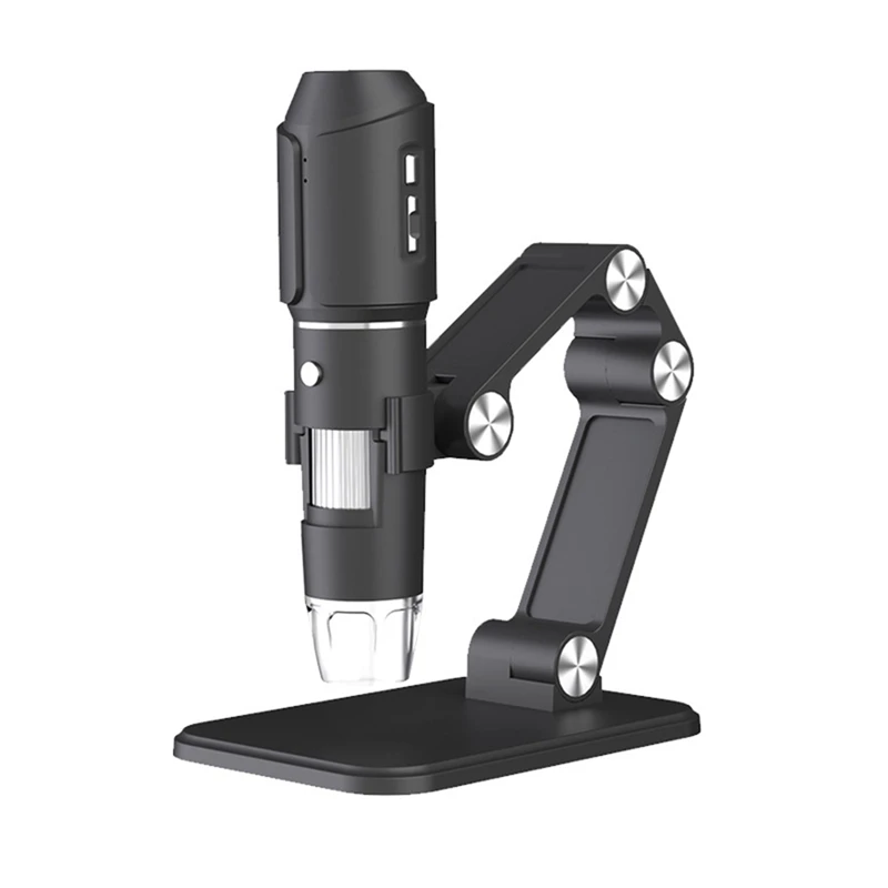 Wifi Digital Microscope 50X-1600X HD Electronic Microscopes With Adjustable Stand 8LED For Android/IOS For Repair