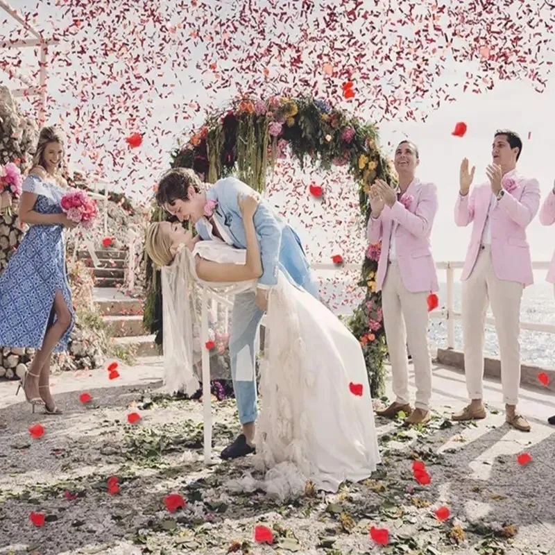 1000 Stück Rosenblätter Romantische Party-Dekoration Hochzeitskranz für Valentinstag Hochzeitsfeier Romantische Dekoration – Detail 1