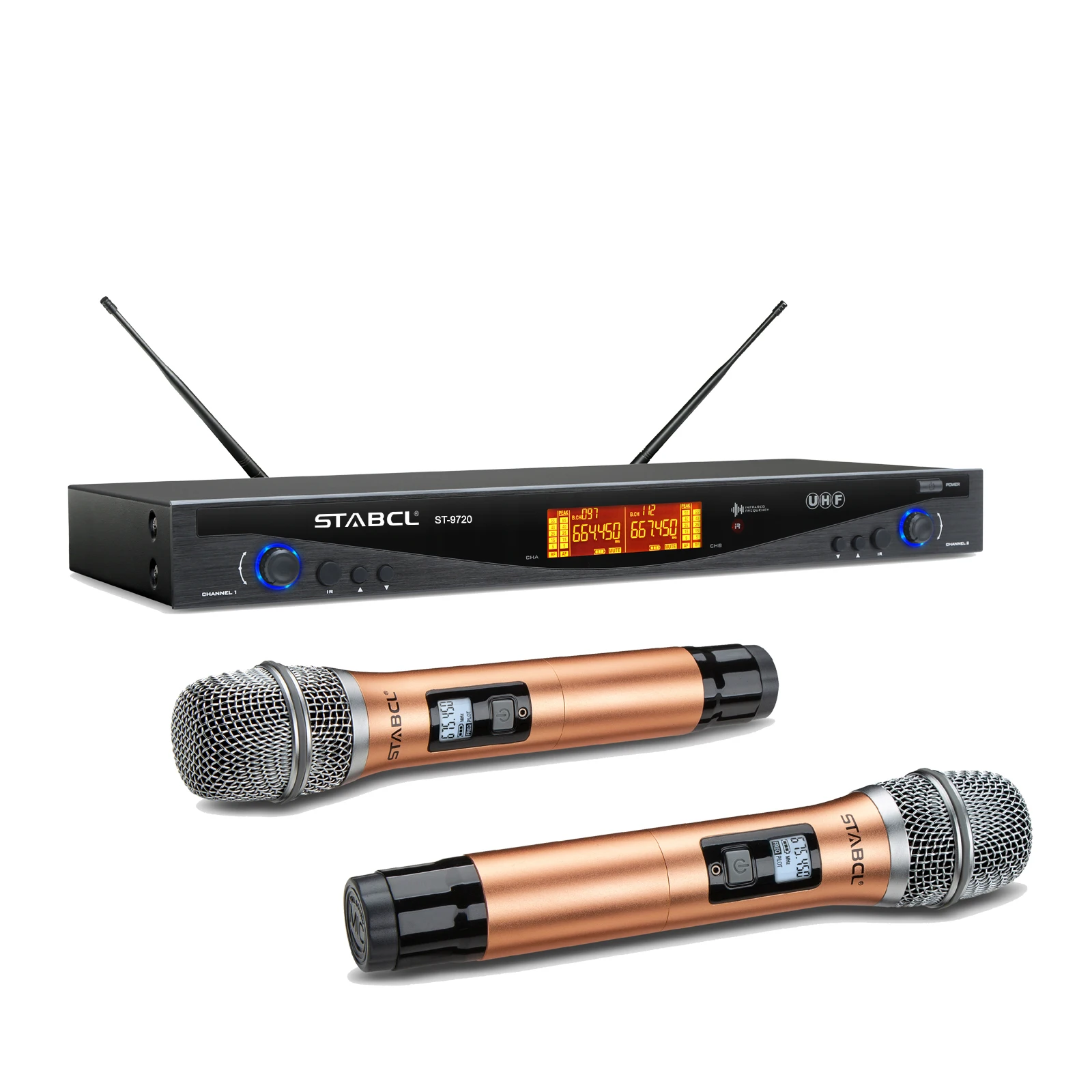 

ST-9720 Professional Handheld Wireless Microphone for Karaoke FM Modulation with Adjustable Feature for KTV Singing