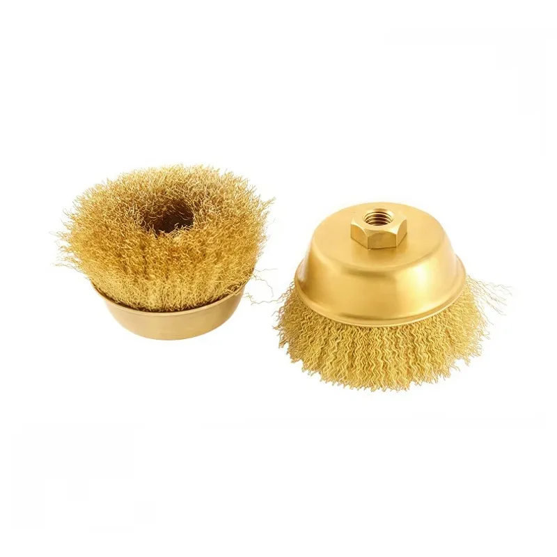 Ampliamente aplicable, cepillo de taza de latón resistente y duradero a prueba de explosiones adecuado para productos de hardware y moldes industriales