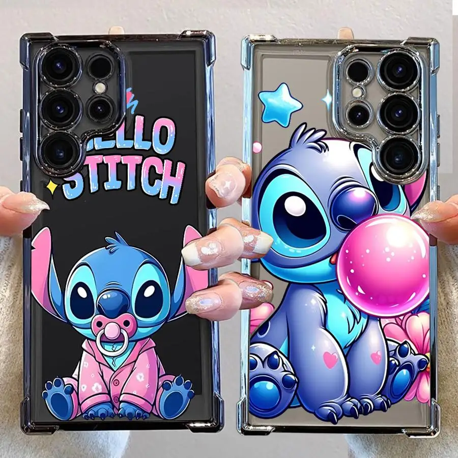 Custodia per telefono Disney Cute Stitch per Samsung Galaxy S24 S25 S21 S20 Plus S23 Ultra S22 FE Cover morbida