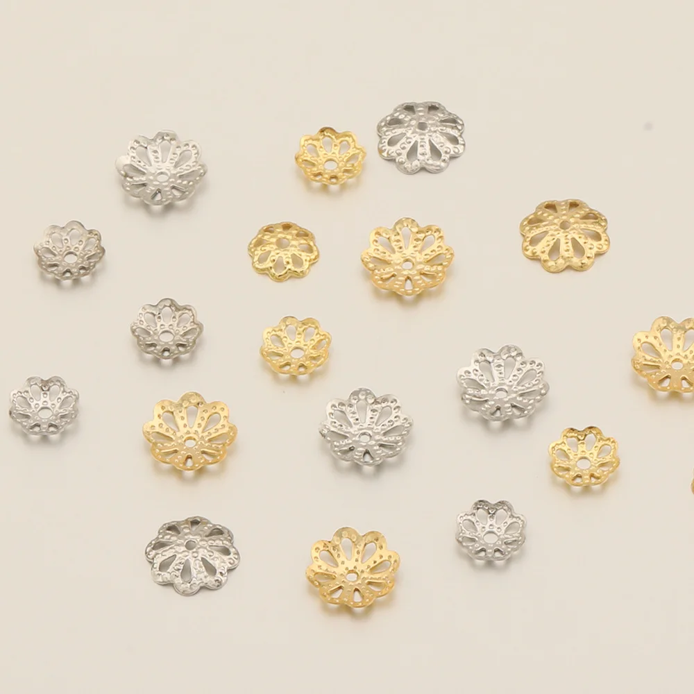 Cordial Design 1000Pcs 6/8MM Jewelry Accessories/Copper/Hand Made/Genuine Gold Plating/Tray Shape/DIY Beads Making #102462