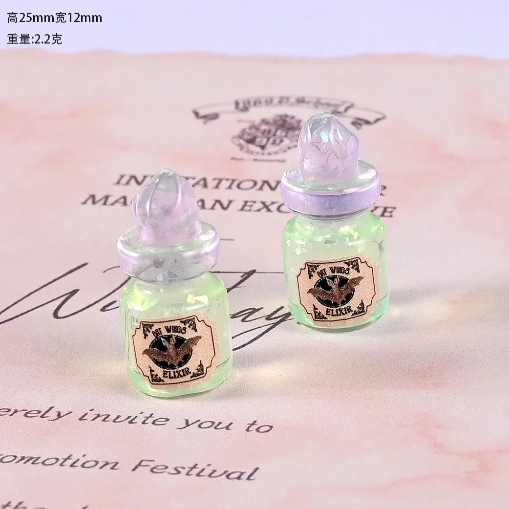1:12 Dollhouse Miniature Magic Potion Bottles 10pcs Resin Retro Ornaments