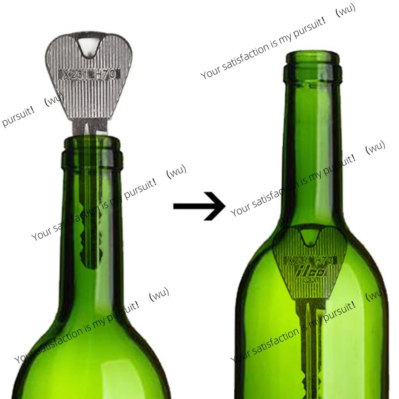 2 pcs new magic toy folding key, magic prop penetrated through bottle or ring