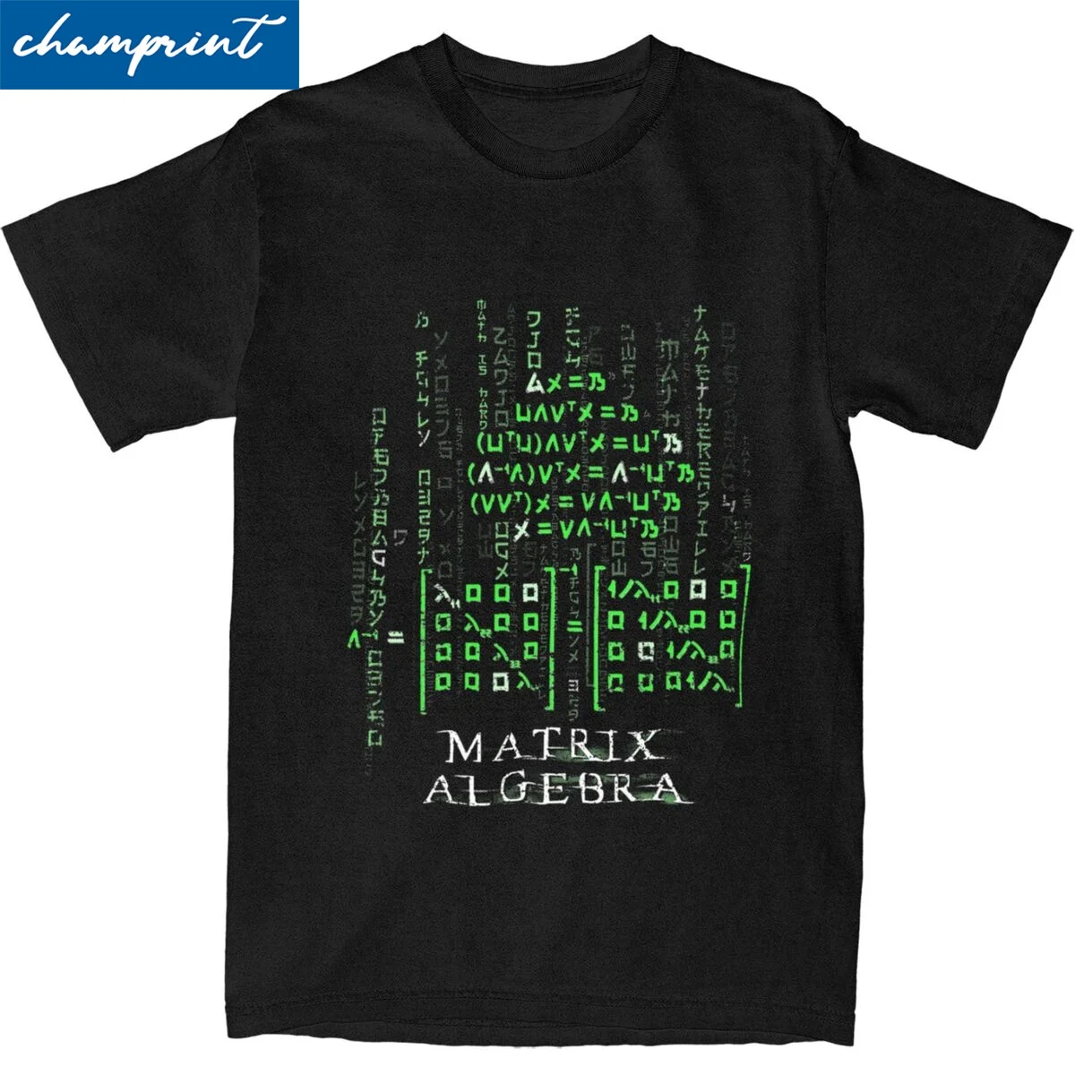 Matrix Algebra T-Shirts Men Women Awesome Cotton Tee Shirt Round Neck Short Sleeve T Shirt Birthday Present Tops