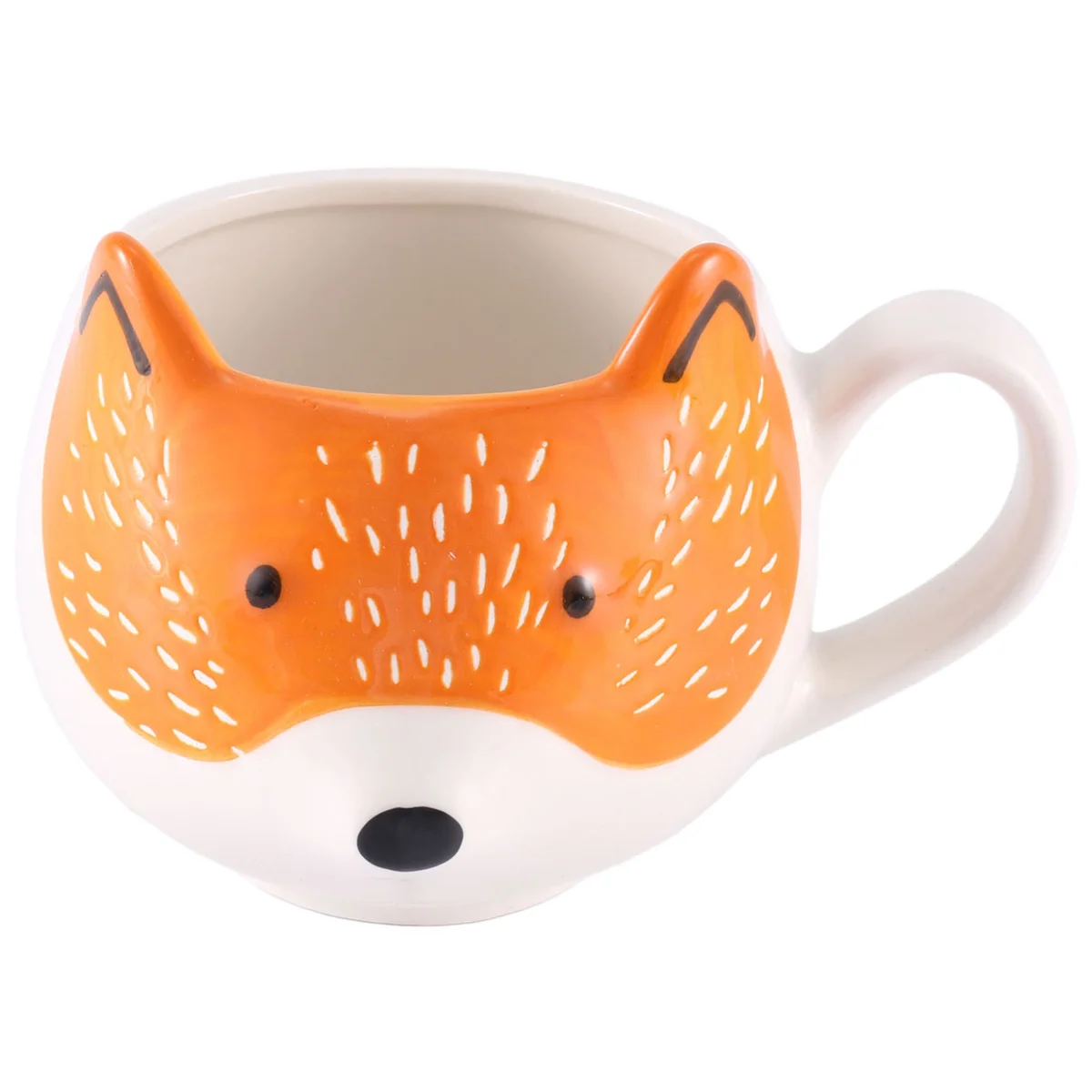 Ceramic Coffee Cup Cartoon Fox Shaped Cup Animal Pattern Home Kitchen Office Juice Milk