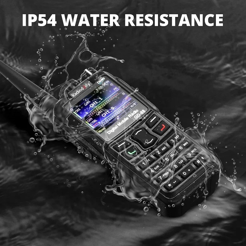 GD-88 DMR e Rádio Analógico de Mão, 7W, VHF, UHF, Dual Band Ham, Rádio em Dois Sentidos, GPS, APRS, Repetidor Cross-Band