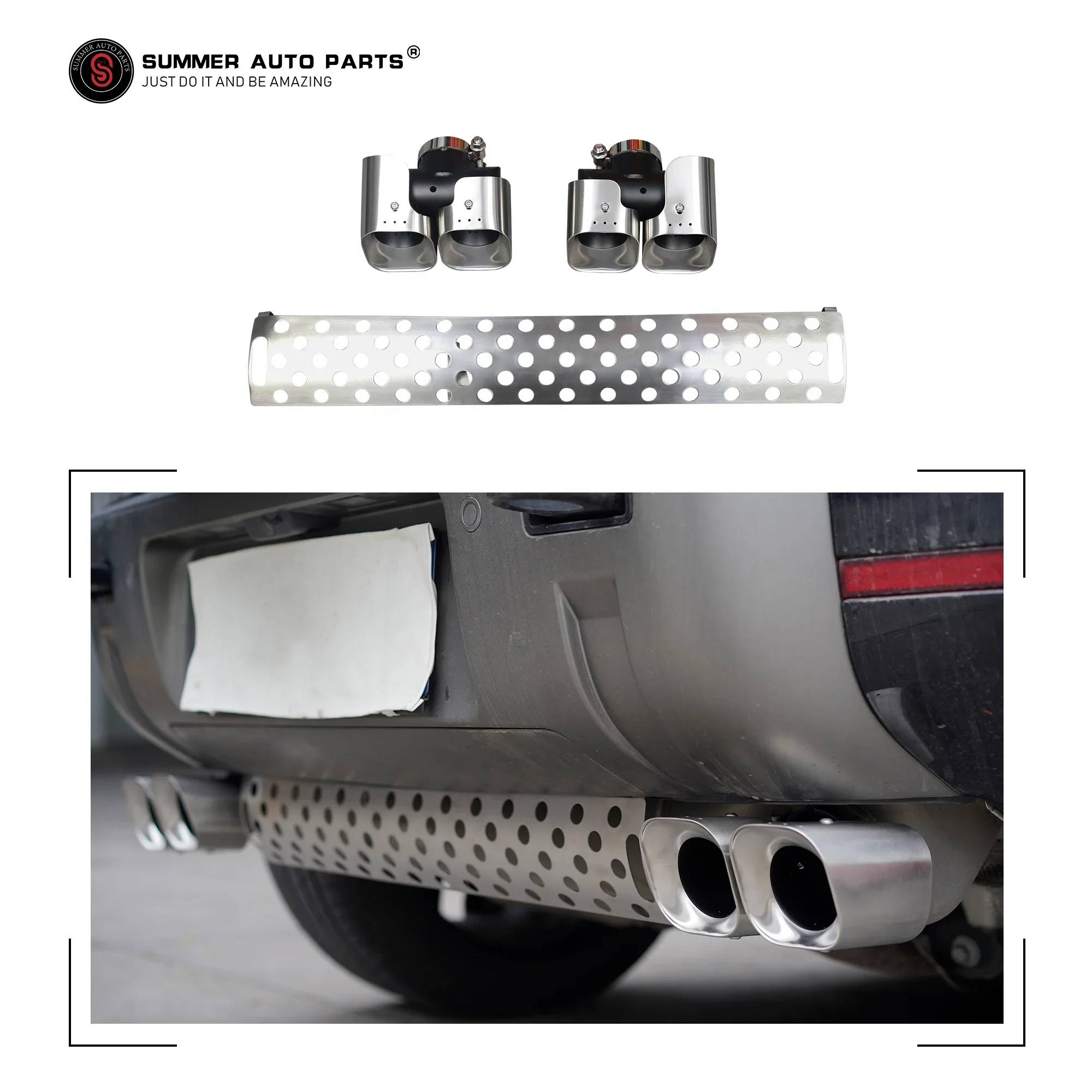 

Exhaust System Rear Valvetronic Axle Back Exhaust Muffler Pipe For Land Rover Defender Accessories