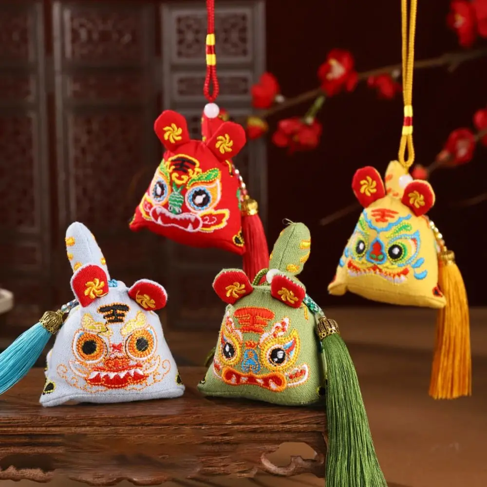Ancient Five Tiger Sachet Safety Handicrafts Dragon Boat Festival Sachet Embroidery Craft Embroidery Car Pendant