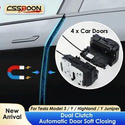 CSSBOON 2026 Electric Door Suction Lock Model 3 Y Soft Closing for Tesla New Y Juniper 2016-202 Anti Pinch Ultra Silence Motor