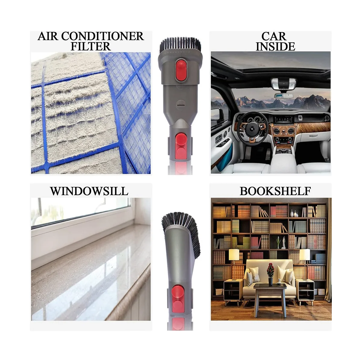 เครื่องมือรอยแยกที่ยืดหยุ่นและตัวยึดสูญญากาศสำหรับ Dyson V7 V8 V11 V15 V10เหมาะสำหรับช่องระบายอากาศของเครื่องเป่าอุปกรณ์ทำความสะอาดกล้องในครัวเรือน