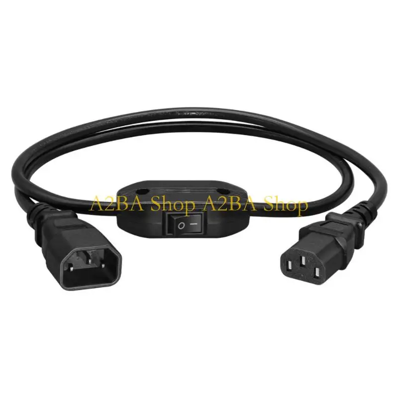 A2BA Flexible C14 to C13 Power Cord with Switches Computers Accessories for Servers Monitors Printers 2500W Capacity