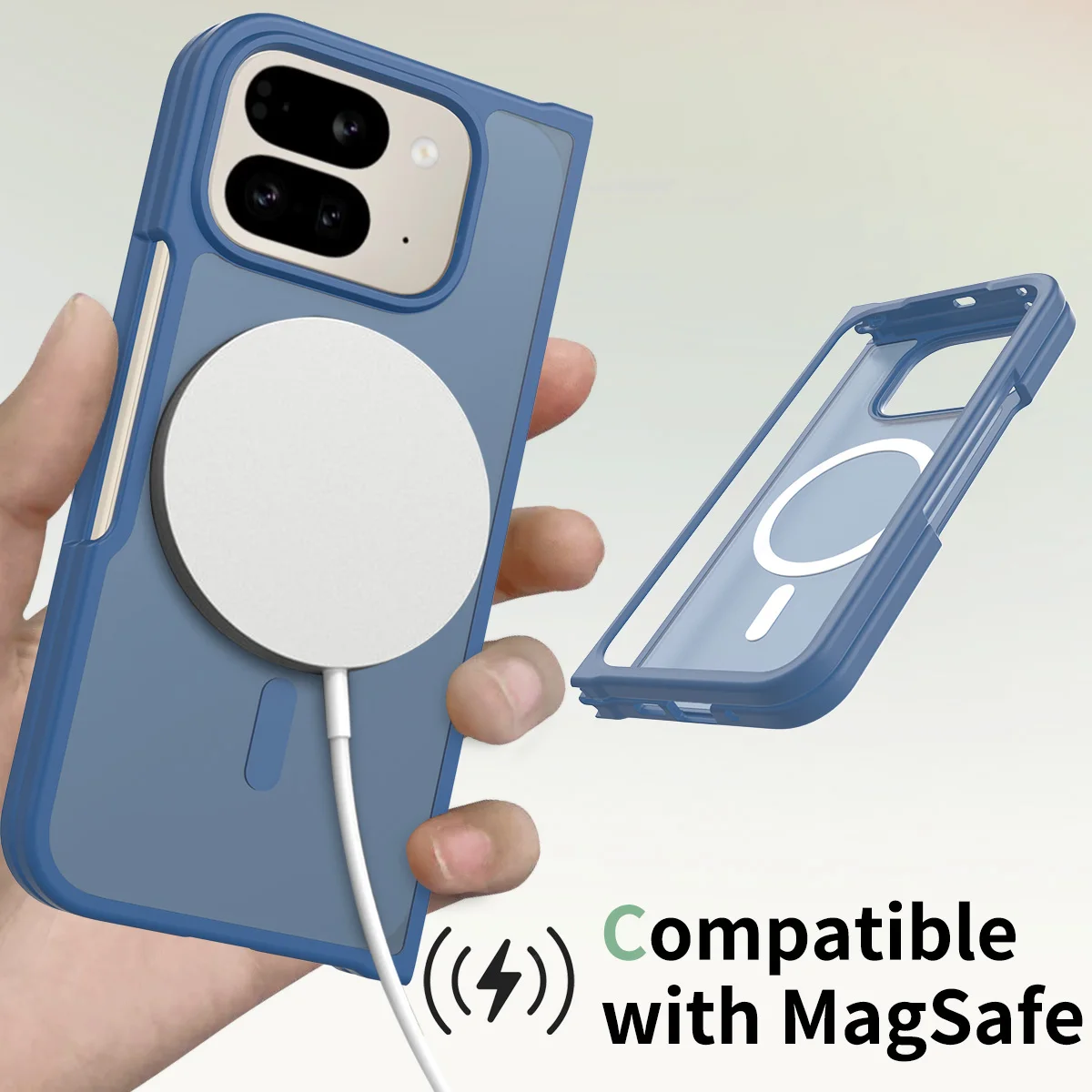 Für Pixel 10 Pro Fold Matte Magnetic Case, kompatibel mit MagSafe Drop Protection Translucent Cover für Google Pixel 10 Pro Fold – Detail 15
