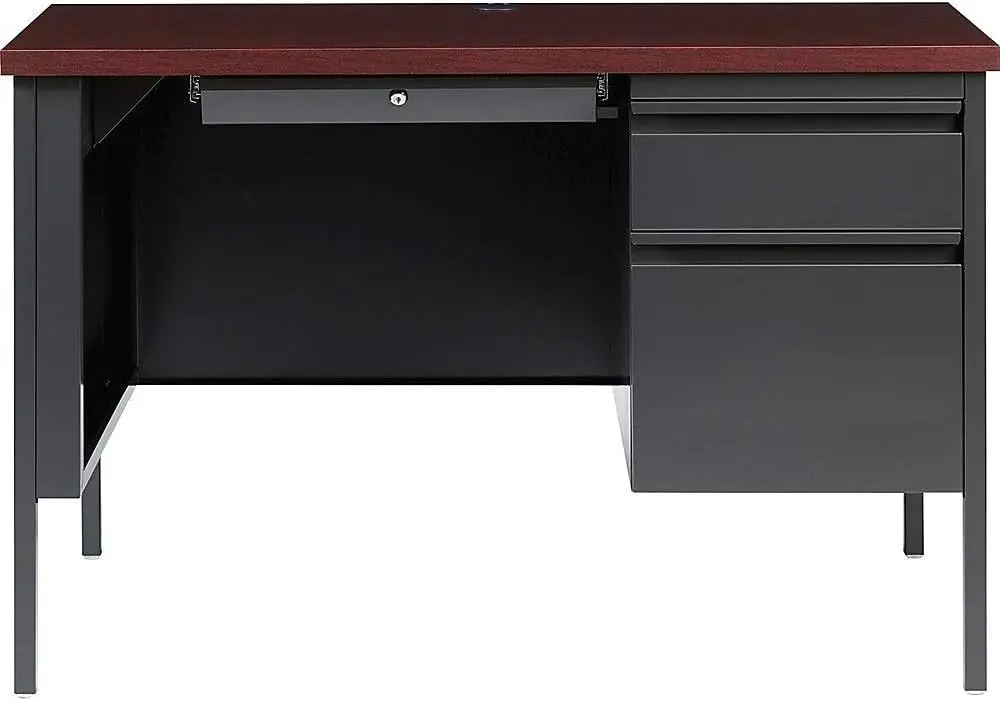 - Llr66949 - Fortress Series Mahogany Laminate Top Desk