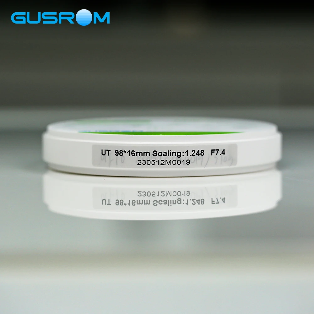 GUSROM UT الأبيض زركونيا كتلة 98 مللي متر عالية شفافة الأسنان زركونيا القرص ل CAD/CAM القشرة الجمالية استعادة التاج الأمامي