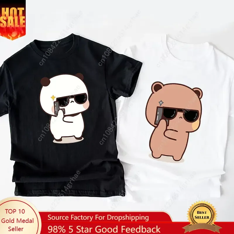 

Bubu Dudu Couple Tshirt Bear Panda Are Spy Love Things Couple Do Tshirt Cute Matching Coton T-shirt Womgn Men Gift Valentines